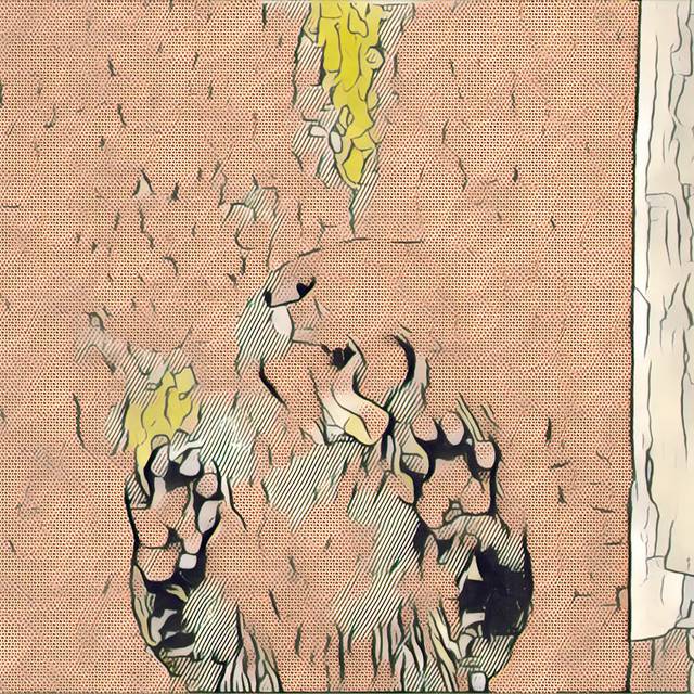 Original artwork for Single Headphone (80's burning otter redub)